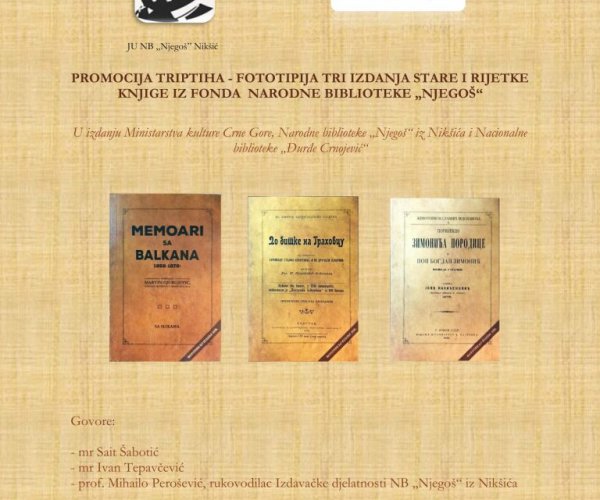 TRIPTIH PROMOTION - PHOTOTIPY OF THREE EDITIONS OF THE OLD AND RETAIL BOOK FROM THE FOUNDATION NB