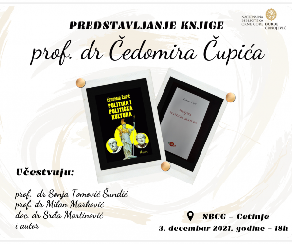 ČEDOMIR ČUPIĆ'S BOOK PROMOTION AT NLM